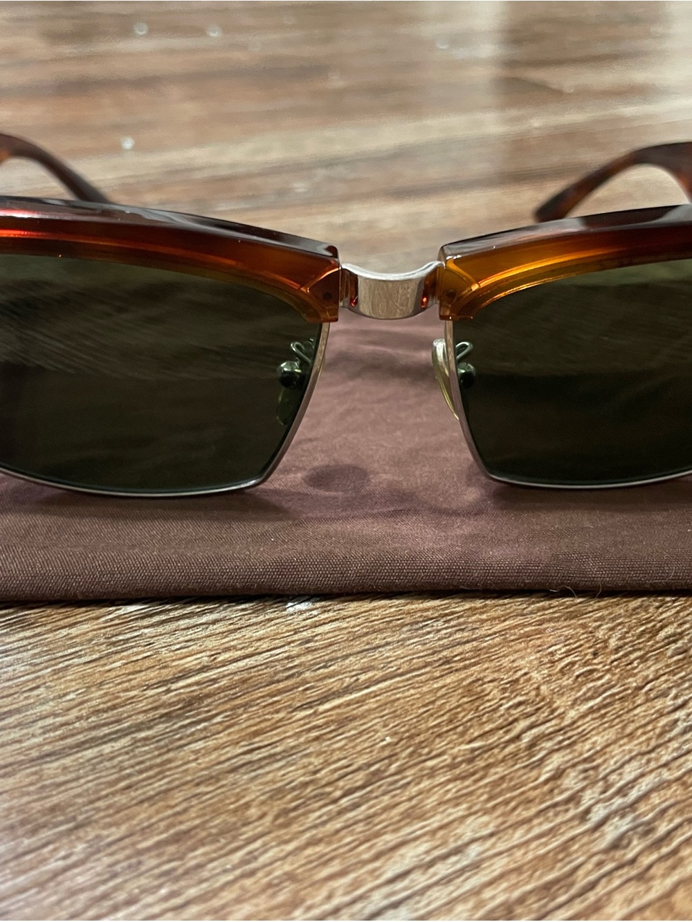 CELINE CL40054U Mineral Havana Tortoise Shape Cat Eye Half Rim Sunglasses - Picture 5 of 14